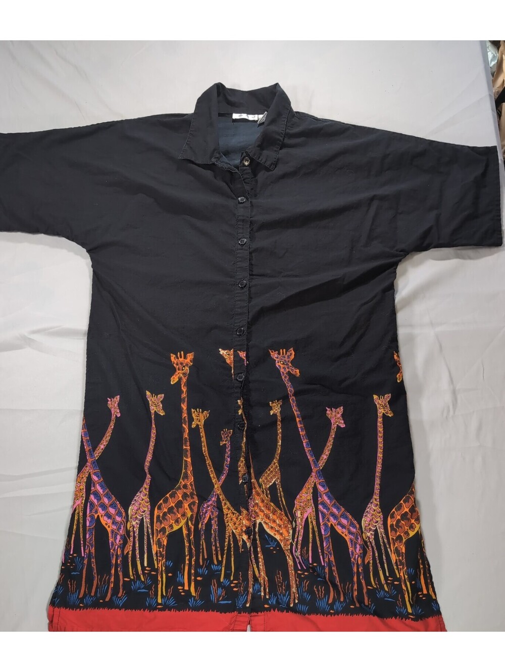 Vintage Fundamentals Giraffe Graphic Button-Up Tunic